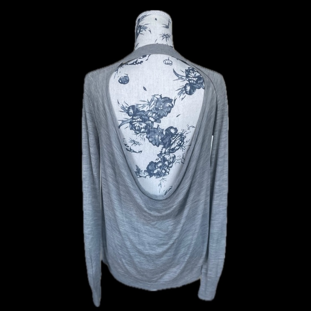ALEXANDER WANG | XS | Wool Knit Draped Open Back  Light Button Down Sweater Top